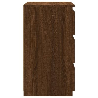 vidaXL Нощно шкафче, кафяв дъб, 40x35x62,5 см, инженерно дърво