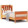 vidaXL Легло с етажерка за книги, без матрак, 100x200 см, бор масив