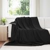 vidaXL Одеала за хвърляне 6 pcs Черно 240 x 220 cm Мека вълна
