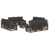 vidaXL Градински Софа Комплект 13 pcs Сиво полиратан