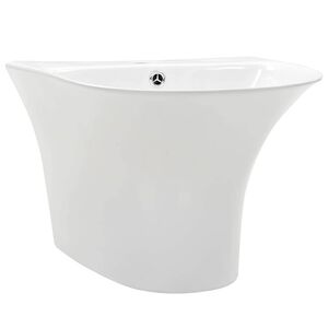 vidaXL Басейн Бяло 47 x 45 x 37 см Глазирана керамика