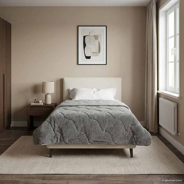 vidaXL Пълно годишно юрганче Патичено Антрацит 140 x 220 cm