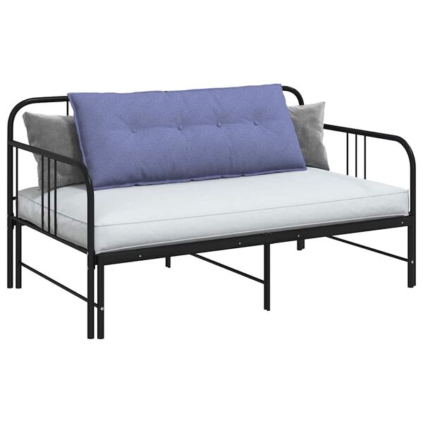 vidaXL Възглавница за гръб Дънково син 120 x 19 x 50 см текстил