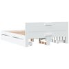 vidaXL Рамка за легло с табла, бяла, 150x200 см, инженерно дърво