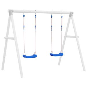 vidaXL Детски люлки с въжета, 2 бр, сини, 37x15 см, полиетилен