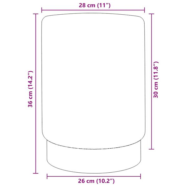 vidaXL Табуретка, тъмнозелено и златисто, кадифе 28 x 36 cm