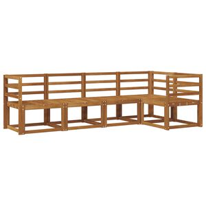 vidaXL Комплект дивани за открито 5 pcs Естествен