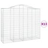 vidaXL Габионни кошници арка 13 бр 200x50x160/180см поцинковано желязо