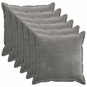vidaXL Калъфка за възглавница 6 pcs HOUTEN Тъмносиво 70 x 70 cm