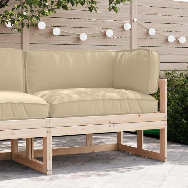 vidaXL Комплект възглавници за палет 3 pcs Бежово Оксфордска тъкан