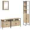 vidaXL Комплект мебели за баня 4 бр. Сонома дъб 33 x 33 x 185,5 см