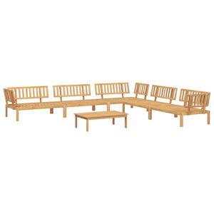 vidaXL Градински комплект диван, 6 части, акация масив