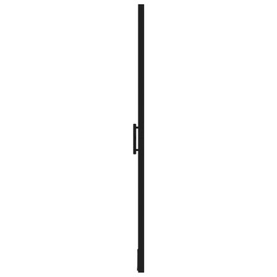 vidaXL Врата за душ, закалено стъкло, 100x178 см, черна