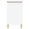 vidaXL Нощно шкафче, бяло, 40x35x70 см, инженерно дърво