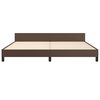 vidaXL Рамка за легло с табла без матрак, кафява, 200x200 см