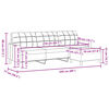 vidaXL 3-местен диван с табуретка, тъмносив, 210 см, текстил