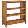 vidaXL Градинско шкафче с рафт със съхранение Естествен 90 x 40 x 90см