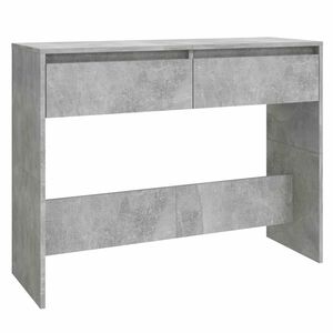 vidaXL Конзолна маса, бетонно сива, 100x35x76,5 см, инженерно дърво