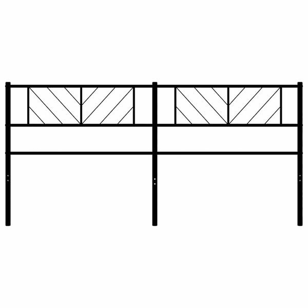 vidaXL Метална резервна табла за легло, черна, 200 см