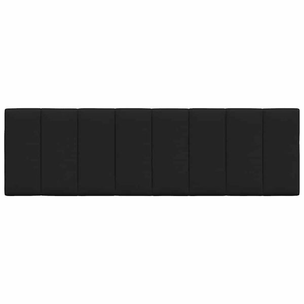 vidaXL Мека табла за легло Hanko, черна, 160 см, плат