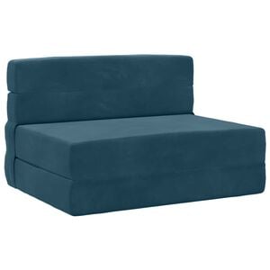 vidaXL Сгъваем диван легло Синьо 70 x 72 x 60 cm Текстил