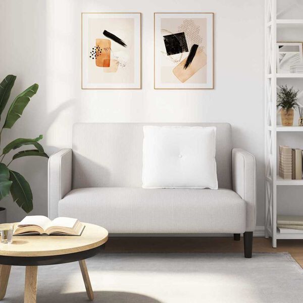 vidaXL Възглавница за гръб Бяло 60 x 19 x 50 см текстил