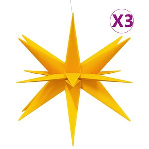 vidaXL Коледни лампи с LED, 3 бр, сгъваеми, жълти, 100 см