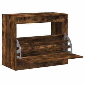 vidaXL Шкаф за обувки, опушен дъб, 80x42x69 см, инженерно дърво