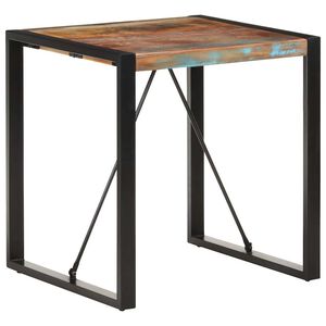 vidaXL Трапезна маса, 70x70x75 cм, регенерирано дърво масив