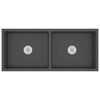 vidaXL Ръчно изработена кухненска мивка, черна, неръждаема стомана