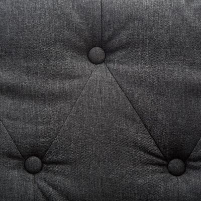 vidaXL 3-местен Честърфийлд диван, текстил, тъмносив