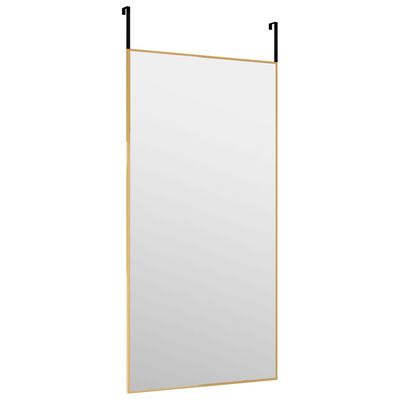 vidaXL Огледало за врата, златисто, 40x80 см, стъкло и алуминий