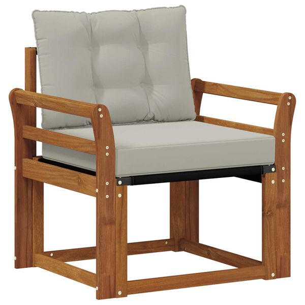 vidaXL Комплект дивани за открито Солидно акациево дърво и текстилена