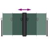 vidaXL Прибираща се странична тента, тъмнозелена, 120x600 см