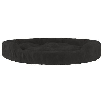 vidaXL Кучешко легло, черно, 90x70x23 см, плюш
