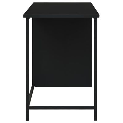 vidaXL Индустриално бюро с чекмеджета, черно, 105x52x75 см, стомана