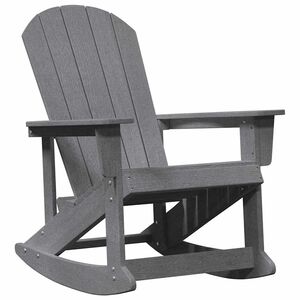 vidaXL Люлеещ се стол Adirondack Светлосиво HDPE