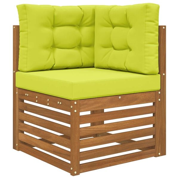 vidaXL Възглавница за диван на открито 3 pcs Зелен Полиестер