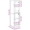 vidaXL Висок шкаф Старо дърво 35 x 37 x 142 см Инженерно дърво