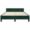 vidaXL Рамка за легло без матрак, тъмнозелена, 120x190 см, кадифе