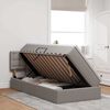vidaXL Легло с място за съхранение и матрак с матрак Таупе 90 x 190 cm