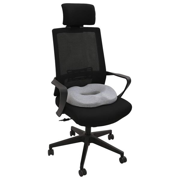 vidaXL Възглавница за сядане Светлосиво 42 x 36,5 x 8 см Мемори пяна