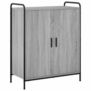 vidaXL Шкаф за обувки 76 x 36,5 x 93 см Инженерна дървесина Сив Сонома
