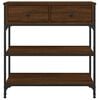 vidaXL Конзолна маса, кафяв дъб, 72,5x25x75 см, инженерно дърво