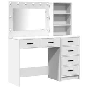 vidaXL Тоалетка 2 бр. Бяло 78.5 x 41 x 135 см Инженерна дървесина