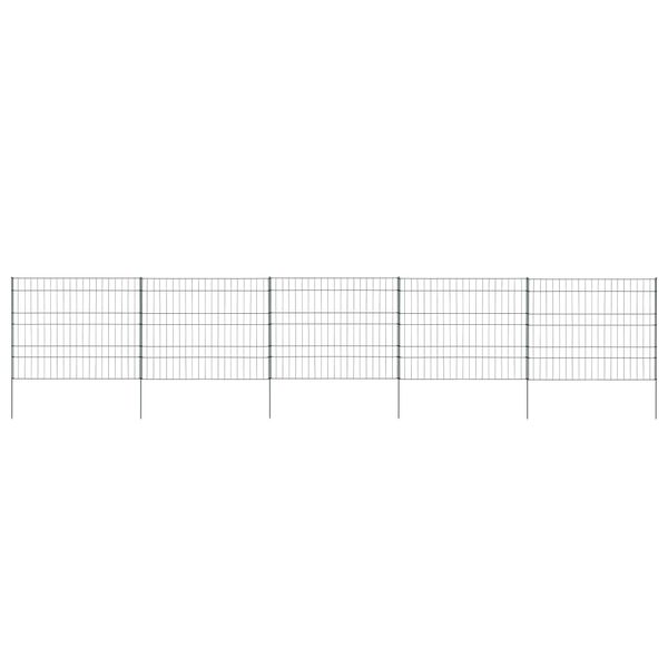 vidaXL Комплект градински огради 99,6x79,8 см зелен