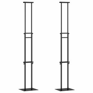 vidaXL Стендове за търговски прояви 2 бр. Черно 30 x 23,5 x 210 см