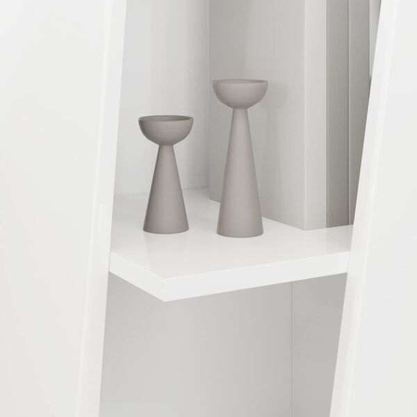 vidaXL Странична рафт Лъскаво бяло 33 x 32 x 100,5 см Инженерно дърво