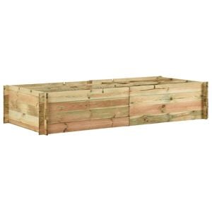 vidaXL Повдигната леха за разсад, импрегниран бор, 197x100x40 см