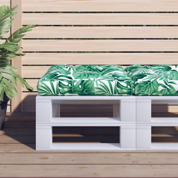 vidaXL Палетна възглавница, на листа, 60x60x12 см, текстил